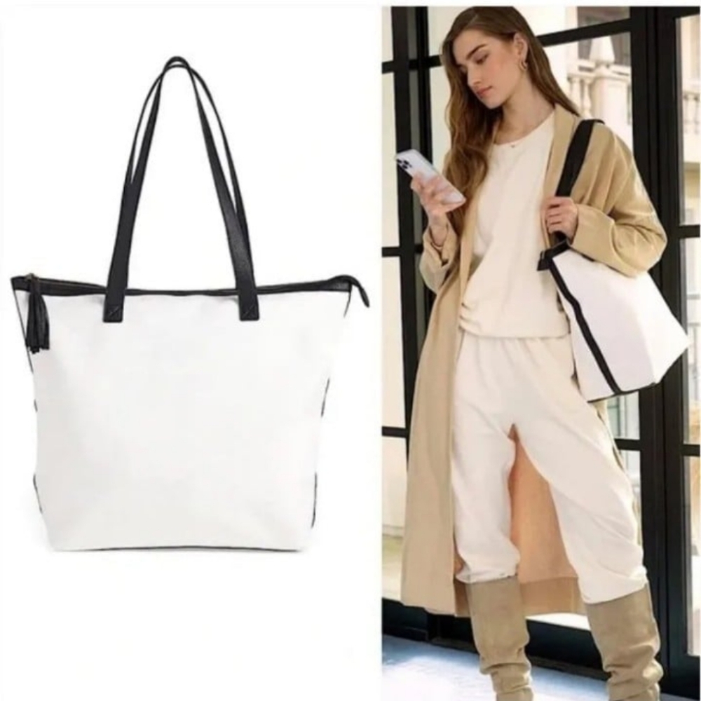 Walter Baker "Carly Bag" Classic Canvas and Vegan Leather Tote - NWT